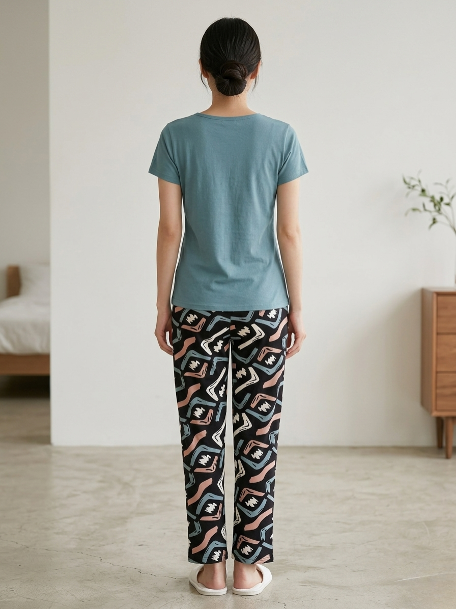 Women Desire Night Suit Set for Women | Printed T-Shirt & Pyjama Set | Cotton Nightwear for Girls | Lounge Wear Set | Stylish Home Wear Outfit